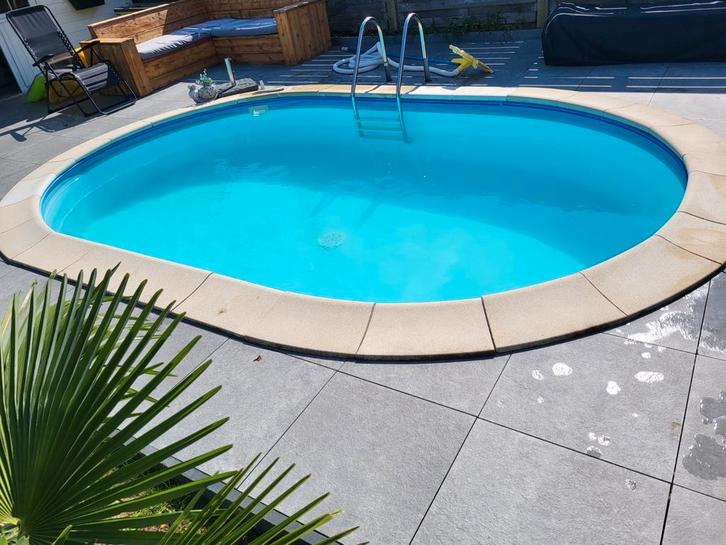 Ovalen zwembad 5x3x1.2, Tuin en Terras, Zwembad-toebehoren, Zo goed als nieuw, Filter, Ophalen