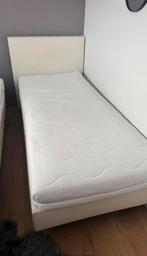 Wit bed (boxspring) moet snel weg!, Maison & Meubles, Chambre à coucher | Lits boxsprings, 100 cm, 210 cm, Une personne, Enlèvement