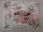 Als nieuw grote canvas met metalen fiets 20€, Huis en Inrichting, Ophalen, Nieuw