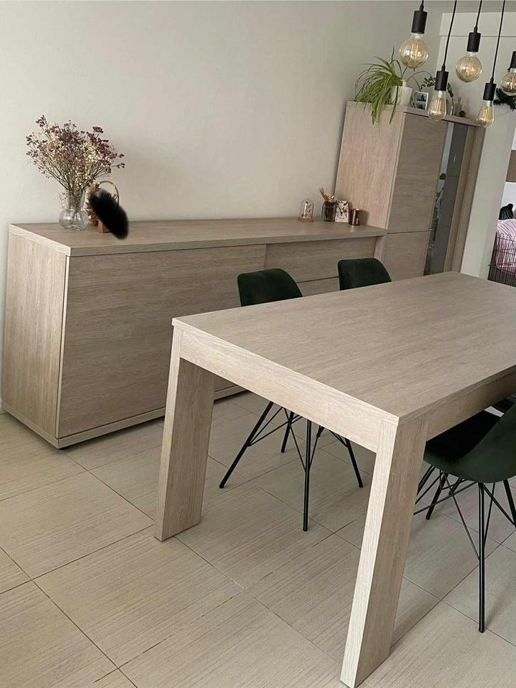 Eetkamerset, Huis en Inrichting, Tafels | Eettafels, Gebruikt, 50 tot 100 cm, 200 cm of meer, Vijf personen of meer, Rechthoekig