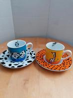 €4 voor 2 leuke espresso kopjes Konitz. Koe en giraf. Koffie, Ophalen of Verzenden, Zo goed als nieuw