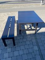 Ikea - tafel en bank met inklapbare zijkanten, Comme neuf, Rectangulaire, Enlèvement, Pin