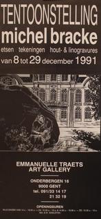 TENTOONSTELLING michel bracke 1991 AFFICHE, Ophalen of Verzenden