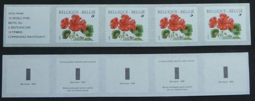 Timbres 2854 en rouleaux Fleurs Geranium 1999 bande 4 +Vign., Timbres & Monnaies, Timbres | Europe | Belgique, Timbre-poste, Enlèvement ou Envoi