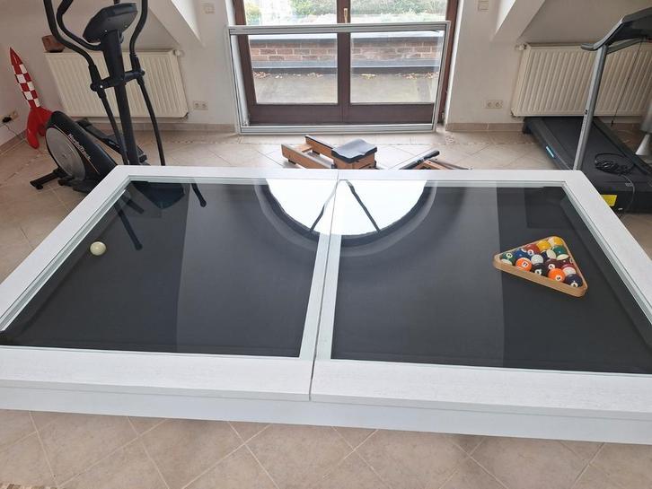 Billard américain en chêne blanc, Sport en Fitness, Biljarten en Poolen, Zo goed als nieuw, Ophalen