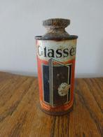 Zeer oud flesje in metaal merk Glassex, Collections, Marques & Objets publicitaires, Emballage, Utilisé, Enlèvement ou Envoi