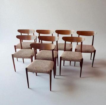 Vintage Oswald Vermaercke V-vormige stoelen uit de jaren 60  beschikbaar voor biedingen