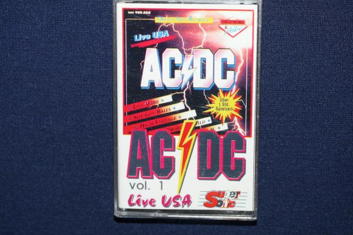 tape - AC/DC - Live USA, Cd's en Dvd's, Cassettebandjes, Gebruikt, Rock en Metal, 1 bandje, Ophalen of Verzenden