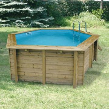 Piscine bois a/liner bleu Ø4,10XH1,20M Azura