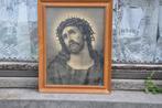 gravure le christ dans cadre en bois, Antiquités & Art, Enlèvement ou Envoi