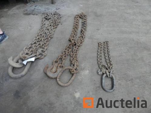 3 2-strengs stalen kettingen, Zakelijke goederen, Machines en Bouw | Kranen en Graafmachines, Graafmachine
