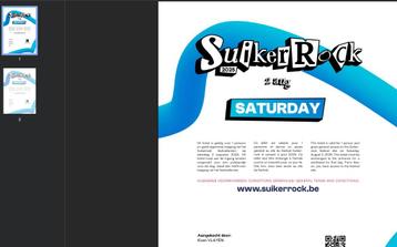 Suikerrock, Tickets & Billets, Deux personnes