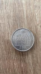 5F zwitserland 1936, Enlèvement ou Envoi, Monnaie