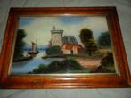 antiek schilderij## églomisé ##, Ophalen