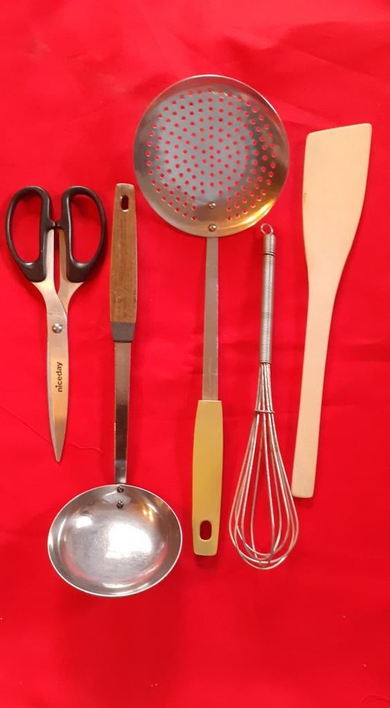 Lot 5 ustensiles de cuisine, Maison & Meubles, Enlèvement ou Envoi, Utilisé, Bois