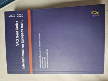 VRG Gent Codex Internationaal en Europees recht beschikbaar voor biedingen