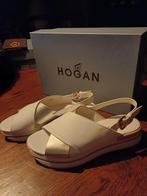 HOGAN SANDAAL MT 38,5 wit mt goud, Kleding | Dames, Ophalen of Verzenden, Zo goed als nieuw, Wit