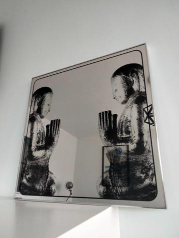 1980s vintage design Boeddha spiegel Deknudt Belgium beschikbaar voor biedingen