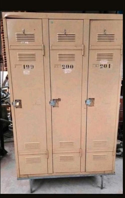 Vintage locker lockerkast industrieel metaal 3 deurs PROMO, Huis en Inrichting, Kasten | Lockerkasten, Zo goed als nieuw, Ophalen of Verzenden