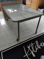 Hobby tafel met glazen blad. Geen koeriersdiensten, Huis en Inrichting, Ophalen, Gebruikt, 100 tot 150 cm, 50 tot 100 cm