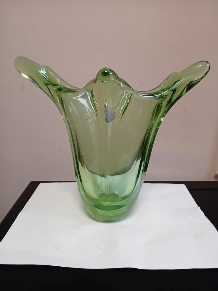 Val Saint Lambert, Belgische kristallen vaas, Antiek en Kunst, Antiek | Glaswerk en Kristal, Ophalen of Verzenden