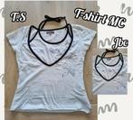 T-shirt MC pour femme-blanc-JBC-T.S, Manches courtes, Taille 36 (S), JBC, Porté