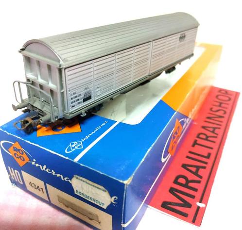 ROCO 4341 HO - ZWITSERSE GSLOTEN GOEDERENWAGEN/WAGON FERMEE, Hobby en Vrije tijd, Modeltreinen | H0, Zo goed als nieuw, Wagon