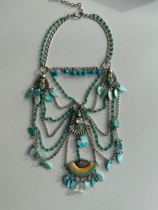 Exclusieve Reminiscence ketting nieuw €325, Handtassen en Accessoires, Kettingen, Nieuw, Zilver, Zilver, Met edelsteen, Met hanger