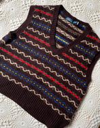 Polo Ralph Lauren – Fair Isle gebreide spencer 96% wol L, Kleding | Dames, Truien en Vesten, Bruin, Maat 42/44 (L), Ophalen of Verzenden
