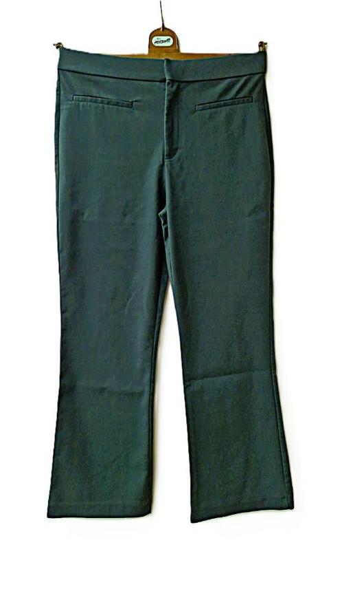 Stretch broek groen, Zara, L, Kleding | Dames, Broeken en Pantalons, Zo goed als nieuw, Maat 42/44 (L), Groen, Lang, Ophalen of Verzenden