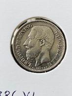 1 fr 1886 Vlaams Leopold 2, Zilver, Ophalen of Verzenden, Losse munt, Zilver