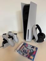 PS5 (Disc) + 2 Controllers + Laadstation + Headset + Game, Ophalen, Gebruikt, Playstation 5