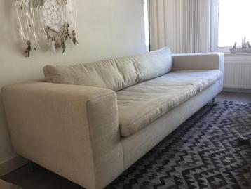 zetel Indera design driezits met hocker ecru dons, Trois personnes, Banc droit, Enlèvement, Utilisé