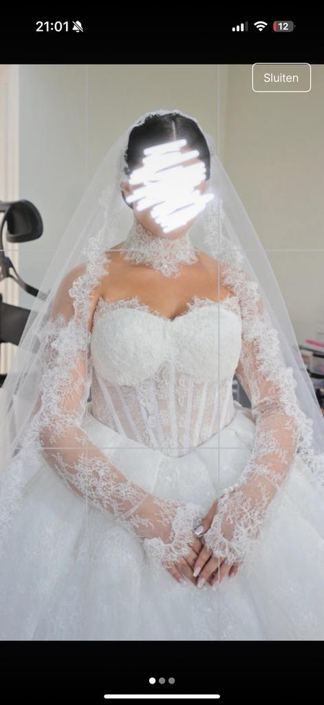 Prachtige bruidsjurk- trouwjurk, Kleding | Dames, Trouwkleding en Trouwaccessoires, Nieuw, Trouwjurk, Wit, Ophalen of Verzenden