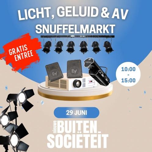 Licht & geluid en AV snuffelmarkt 29 juni Zwolle, Musique & Instruments, Lumières & Lasers