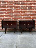 Set van 2 vintage nachtkastjes, Huis en Inrichting, Ophalen, Gebruikt