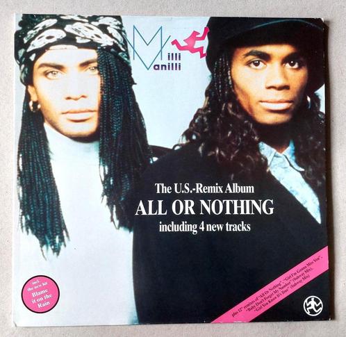 Milli Vanilli – All Or Nothing - The U.S.-Remix Album (1989), CD & DVD, Vinyles | Rock, Enlèvement ou Envoi
