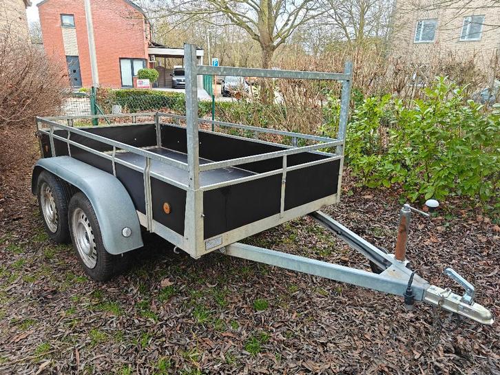 galva dubbelas L2,57m B1,31m 750kg HOUT IS VOLLEDIG NIEUW, Auto diversen, Aanhangers en Bagagewagens, Gebruikt, Ophalen