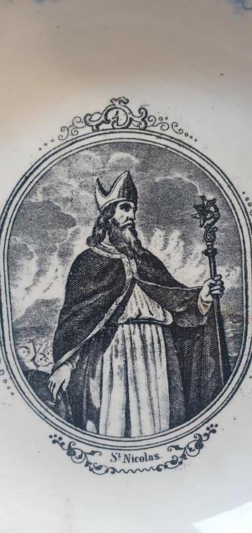 Antiek porcelein van B.F. Keramis met Sint Nicolaas  beschikbaar voor biedingen