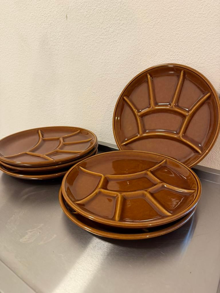Set van 6 - Vintage borden, Antiek en Kunst, Ophalen