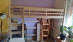 Lit mezzanine, lits superposés, bois massif, bon état, Enlèvement ou Envoi, Comme neuf, Lit mezzanine