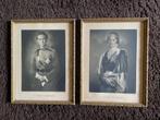 2 kleine statie portretten koning Leopold III & Astrid, Ophalen, Gebruikt, Kaart, Foto of Prent