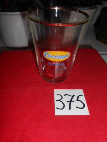 verre vintage Cécémel Nutricia 20cl H11cm Ø6,5cm prix 1,5€, Enlèvement ou Envoi, Utilisé, Verre à soda
