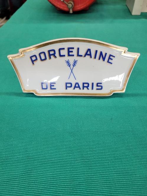 petite pancarte en porcelaine de paris publicitaire, Collections, Marques & Objets publicitaires, Comme neuf, Panneau publicitaire