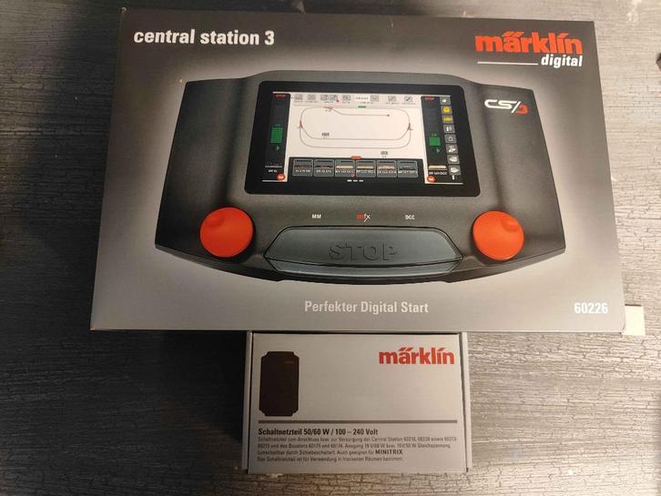 Marklin Cs3 en 100-240V voeding (met ovp zonder boekje), Hobby en Vrije tijd, Modeltreinen | H0, Gebruikt, Transformator of Voeding