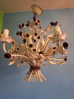 Vintage  metaal luster bloemen, italy, Huis en Inrichting, Gebruikt, Ophalen of Verzenden