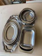 Inox schotels en kommen, Ophalen, Gebruikt