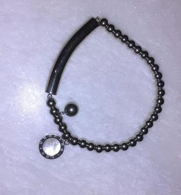 Kralenarmband zilver met parelmoer bedel beschikbaar voor biedingen