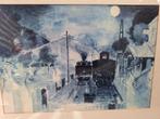 Paul Delvaux offset print 1974, Antiek en Kunst, Kunst | Litho's en Zeefdrukken, Ophalen