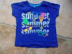 Leuk blauw t-shirt met vakantiemotief, maat 74, Kinderen en Baby's, Babykleding | Maat 74, Ophalen of Verzenden, Gebruikt